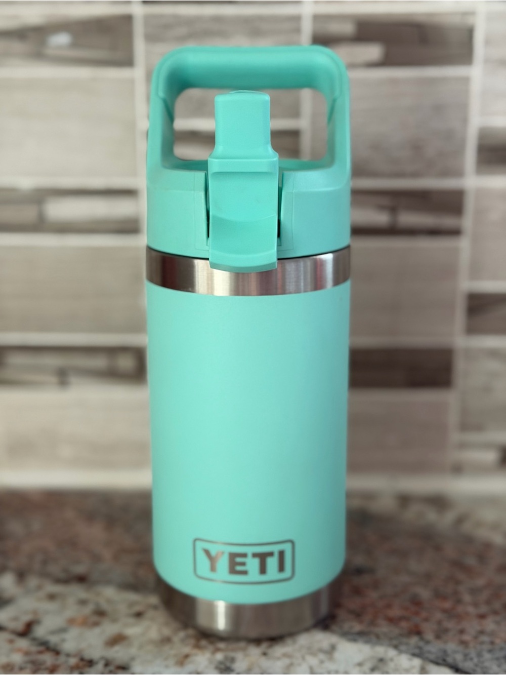 Yeti Rambler Jr. 12 oz Seafoam Kids Bottle with Handle